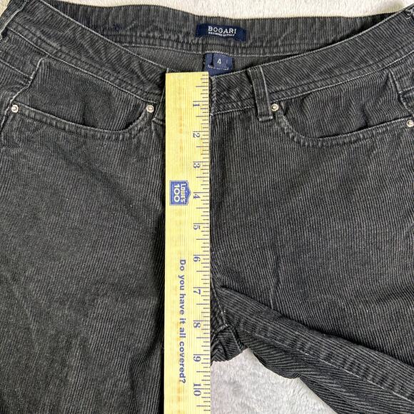 Bogari Corduroy Pants Women's 4 Black Straight Leg Minimalist Dark Academia - Picture 4 of 8